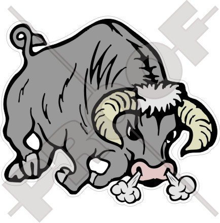 WILDER STIER Stierkampf TORRO, RAGING BULL 120mm Auto & Motorrad Aufkleber, Vinyl Sticker