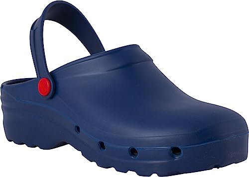 REPOSA Light Shock, Zoccoli Sanitari Donna Uomo in Eva, Suola Antiscivolo SRC Antibatterica e Laccetto Ribaltabile, Ciabatte Sanitarie Anatomiche Antishock, Scarpe Sanitarie Traspiranti Ultraleggere