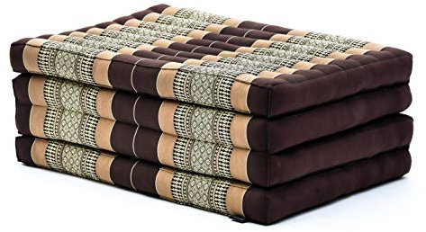 Leewadee Klappmatratze Gästebett Klappbar Auto Matratze Gästematratze Klappbar Faltbare Matratze, Kapok, 200 x 70 cm, Braun