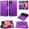 Mobile Stuff Case Compatible for Samsung Galaxy A10 (6.2) Magnetic Flip Folio Cover Case Card Holder PU Leather Kick Stand (Purple)