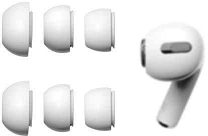 ALXCD Ear Tips Compatible with AirPods Pro & 2nd Gen Earbuds, Small/ Medium/ Large 3 Pairs Silicone Earbud Tips Ear Gel, Fit for AirPods Pro, White S/M/L