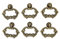 6 Sets Distressed Antik Messing Finish Vintage Schrank Pulls - Drop Ring Pulls Griffe für Kommode Schublade Schrank, Maße 4,8 cm x 4,6 cm