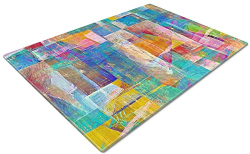 Chopping Boards | Glass Worktop Savers | Worktop Protectors Heat Resistant | Catering Chopping Boards | Chopping Boards Glass | Large Chopping Board | Teal Pink Orange