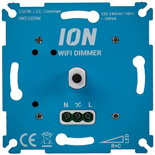 ION INDUSTRIES Professional 200W WIFI LED Dimmer - Der erste ohne neutralen Draht - Gewinner Innovation Award - Funktioniert mit oder ohne WIFI und mit Tuya App
