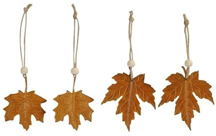 32 STK Anhänger HERBSTDEKO Blätter Silouette ROST Metallblätter Dekohänger Baumschmuck rostfarben braun Herbst Dekoration