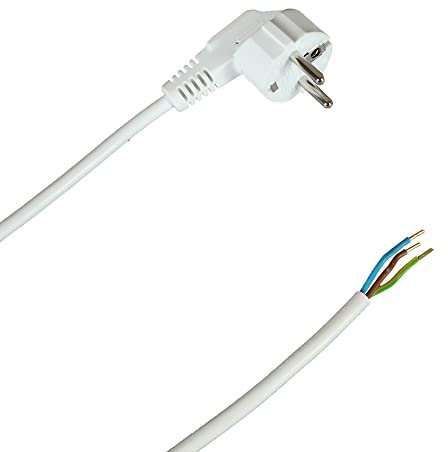 Anschlussleitung mit Schukostecker weiss 3x1.5² Anschlusskabel Gerätekabel Kabel Stecker Stromkabel 1,5m