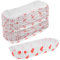 200Pcs Mini Boat Shape Cake Paper Cups, Greaseproof and Heat-Resistant Baking Trays, White Heart Design for Weddings, Proposals, Parties, and Snack Serving