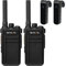 Retevis RB637 Funkgerät, Bluetooth Walkie Talkie, Bluetooth-Kopfhörer, Kabellose Kopie, Typ-C, Wiederaufladbares Langstrecken Walkie Talkie zum Radfahren (Schwarz, 2 Stück)