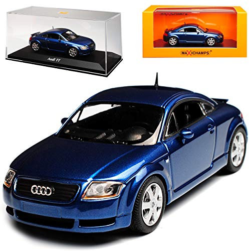 alles-meine.de GmbH A*U*D*I TT 8N Coupe Blau Metallic 1. Generation 1998-2006 1/43 Minichamps Maxichamps Modell Auto mit individiuellem Wunschkennzeichen