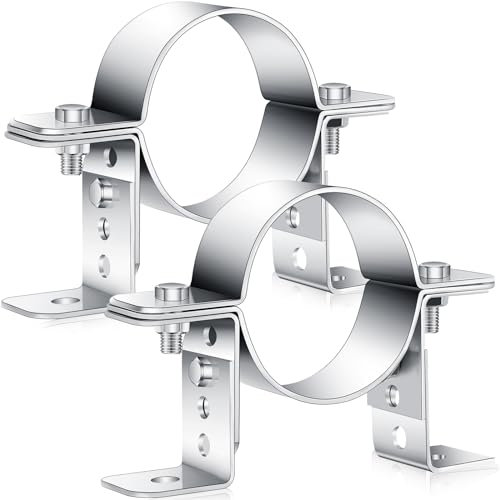 2 Stück 7,6 cm Rohr Schornstein verstellbare Wandschlaufe Rohrhalterung Klemme