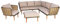 Mendler Gartengarnitur HWC-L31, Garnitur Lounge-Set Sofa Outdoor, Spun Poly Metall Poly-Rattan MVG-Zertifiziert - beige-braun