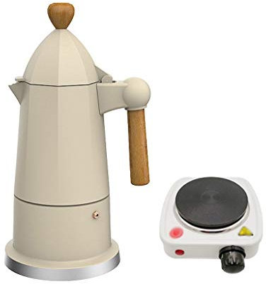 Trjgtas Cafetera clásica, cafetera Moka, cafetera Espresso, Estufa eléctrica, Filtro de Goteo Concentrado for hervir, electrodomésticos for el hogar, cafeteras (Size : 6 Cups)