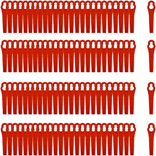 Collect Light Rasentrimmer-Klingen Schneidplättchen Kunststoffmesser Rasenmäherklinge Ersetzen Freischneider Ersatzmesser Kunststoff für Akku-Rasentrimmer Frt18A Frt18A1 Frt20A1 Zubehör (200)
