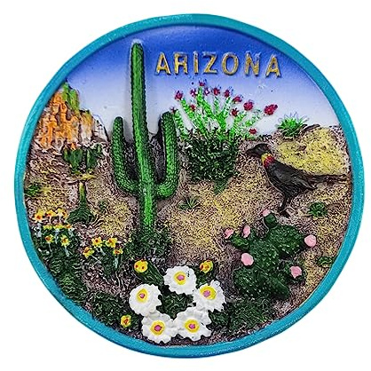 Arizona USA 3D-Kühlschrankmagnet, Souvenir, Geschenk, Kunstharz, handgefertigt, Arizona-Kühlschrankmagnet, Heim- und Küchendekorationskollektion