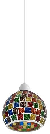 DC VOLTAGE Tiffany Glass Shades,Stained Glass lamp Shade,Blue and White Fan Shades Wall lamp, Pendant lamp,Replacement Shades (Style 6)