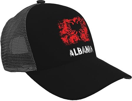 934 Flat Hüte Albanien-Flagge Pferdeschwanz Kappe Cool Schirmmütze Atmungsaktiv Basecap Für Damen Erwachsenen Sommer