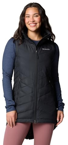 Columbia Womens Heavenly II Long Vest, Black, Medium