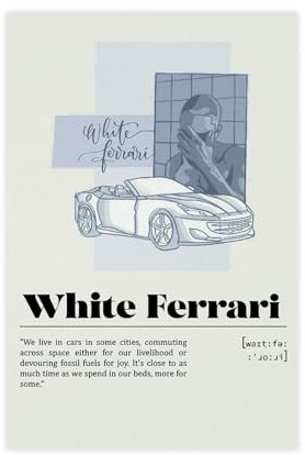 AmAzwi Frank Ocean White Ferrari Poster Leinwand Poster Schlafzimmer Dekor Sport Landschaft Büro Zimmer Dekor Geschenk Unrahmen: 20 x 30 cm