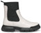 Geox J Junette Girl C, Stivale Chelsea, LT Ivory/Black, 37 EU