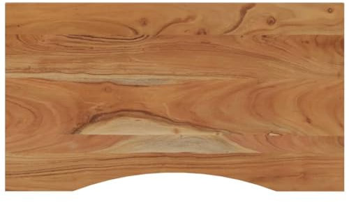 vidaXL Rectangular Solid Acacia Wood Desk Top for Office, Dining, Computer Table - Sleek Natural Finish, Durable Construction, Easy Clean, Comfortable Design - 80x50x2.5 cm - Brown