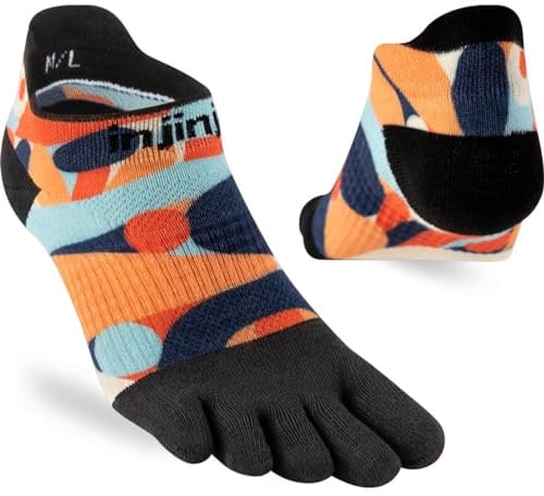 Injinji WOMEN'S RUN LIGHTWEIGHT NO-SHOW ARTIST DESIGNED ASTER M/L