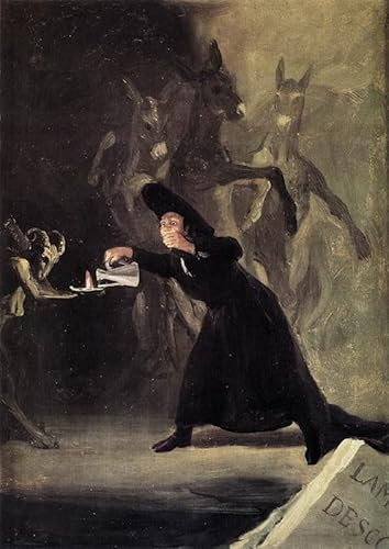 HASWEX Bilder Moderne Kunst Gemälde WandgemäLde der verzauberte Mann Francisco De Goya für Wanddekoration60x90cm