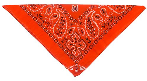 fashionchimp Bandana aus 100% Baumwolle, Premium-Qualität, Nicki-Halstuch für Damen und Herren, 50x50cm (Orange) BAN21