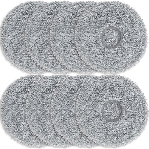 INF Pack of 8 mop pads for Dreame L10s Ultra, L10 Ultra, L10s Pro, Xiaomi X10+, effective cleaning, strong water absorption, can be washed at 90 degrees