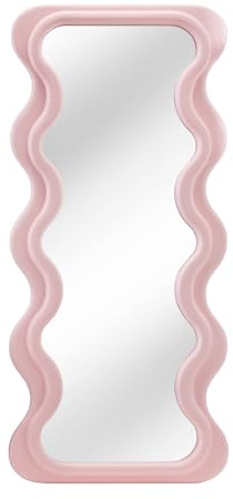 Riess Ambiente Wandspiegel Curvy - 160cm - rosa - Kunststoff | Montiert geliefert, pflegeleichte Oberfläche, Eyecatcher, flexible Wandmontage, Wand-Accessoire, 3D-Design