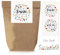 BOFUNX 20 Stück Danke/Für Dich Karten für Dankeschön Geschenktüten Kraftpapiertüten mit Vielen Danke Grußkarten zum Verpackung für Einschulung Hochzeit Geburtstag Taufe Konfirmation Kommunion