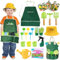 Childrens Gardening Sets,Garden Set for kids include Rake,Fork,Trowel, Hat ,Watering Can,Gloves,Tote Bag,Plant pots, DIY Bookmark Kits, Kids Outdoor Toy Gift for Toddler Boy Girl