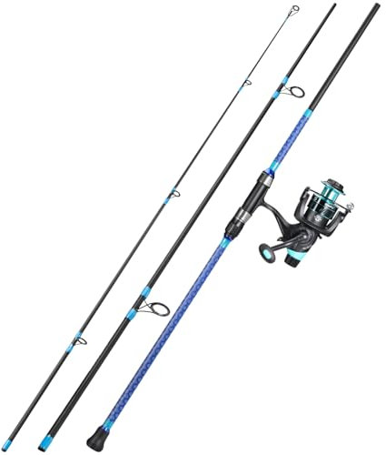 Sougayilang Surf Fishing Combo, Surf/Carp Rod with 4000 Carp Reel Set,3-Section Travel Fishing Tackle Combo, for Sea / Beach Fishing-LL36