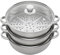 Vaporizador de acero inoxidable de 3 niveles, 28 cm, tres capas de acero inoxidable, vaporera de tres capas, para albóndigas, verduras o aves, apto para lavavajillas