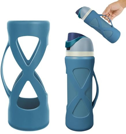 Silicone Boot with Handle Compatible with Owala 24 oz, Full Protective Anti Scratch & Reduce Dent Sleeve Cover, All-Round Wrap Protector Compatible with FreeSip Water Bottles