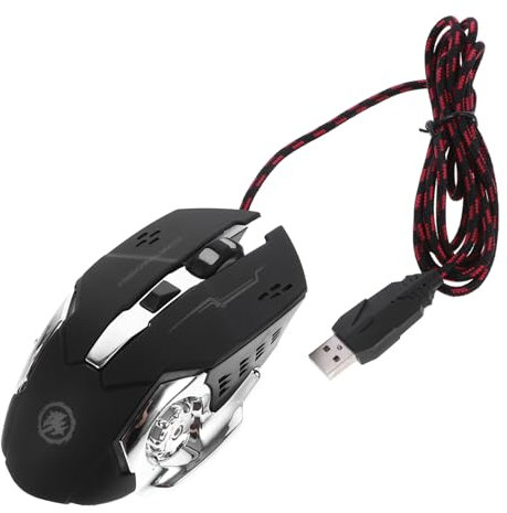 PHENOFICE Souris USB avec Commutation Dpi Et Rétroéclairage Rvb Design Ergonomique pour Ordinateur Patins Antidérapants