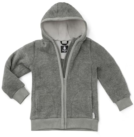 Ehrenkind® Fleecejacke, Wollfleece in feinster Bio-Merino Wolle, Atmungsaktiv & temperaturausgleichend, Fleecejacke Kinder