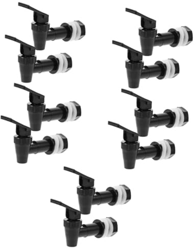 ABOOFAN 5 Sätze Wasserhahn Wasserkrug Ersatzteile Für Wasserspender Ersatzadapter Wasserflasche Wassereimer -zapfhahnspender Wasserspender Hahn Tülle Pp-kunststoff Black 2 Stück * 5