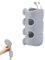 Soporte de silicona para cabezal de ducha, soporte universal de ventosa para cabezal de ducha reubicable, soporte de ducha ajustable para baño sin perforación (gris (1 unidad)