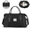 SZLX Travel Duffel Bag, 29L Weekend Bag with Trolley Sleeve, Dry & Wet Seperated Sports Gym Bag Waterproof Carry On Bag for Women Men Weekender Tote Hospital Cabin Bag Black