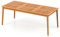 KOMFOTTEU Table de Jardin avec Trou pour Parasol de 5 cm, Table à Manger en Bois d'acacia pour 4/6/8 Personnes, Bureau à Lattes, Extérieur & Intérieur (200 x 90 x 75 cm)