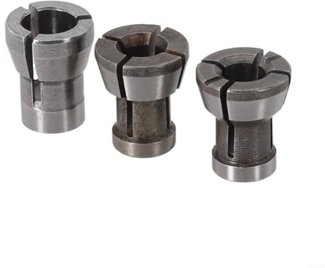 ZWEquipint Adaptateur de mandrin de serrage, matériau en carbure traité thermiquement, adaptateur de mandrin de serrage en carbure, pour machine de gravure, défonceuse à bois (3 pièces)