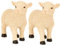 2 Stück Lamm Lammfiguren Lämmer 19cm Frühling Garten Dekoration Tierfigur Osterlamm Ostern Osterdeko