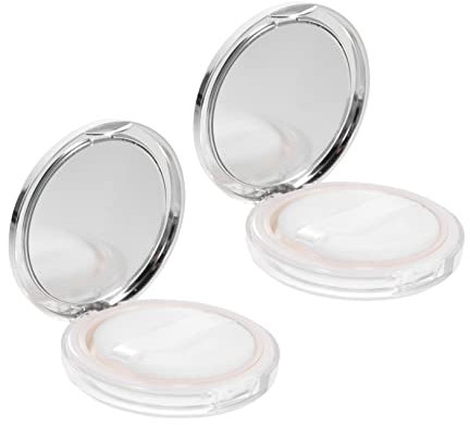 CLISPEED 2sätze Puderdose Zum Aufklappen Mit Elastischem Netz Lose Puderdose Aus Feinem Und Kosmetikpuderdose Für Unterwegs Für Foundation Losen Puder