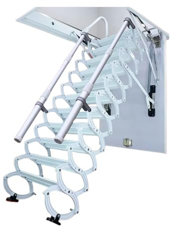 Scala for soffitta con sistema retrattile e corrimano telescopico for garage(70 * 100cm)
