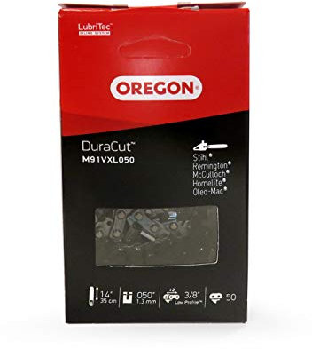 Oregon DuraCut M91VXL Catena per Motosega con Passo da .3/8 a Basso Profilo, Calibro .050 (1,3 mm) con Taglienti Micro Chisel, Barra da 35 cm (14) e 50 Maglie, Compatibile con Stihl e altre marche