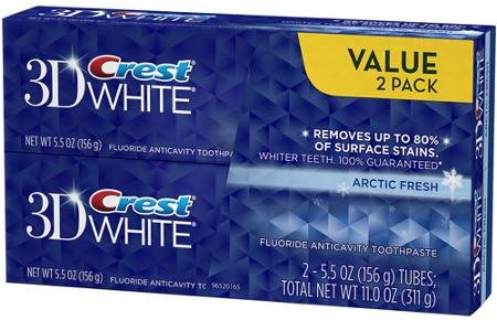 Crest 3D White Arctic Fresh Fluorid Anticavity Zahnpasta, 2 Stück