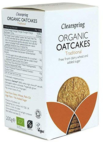 Clearspring Organic Oatcakes - Traditional 150g X 6 (Pack of 6)