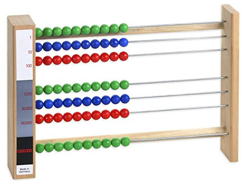 Großer Rechenrahmen bis 9999999 Montessori Abakus 7-stellig, Montessori Material