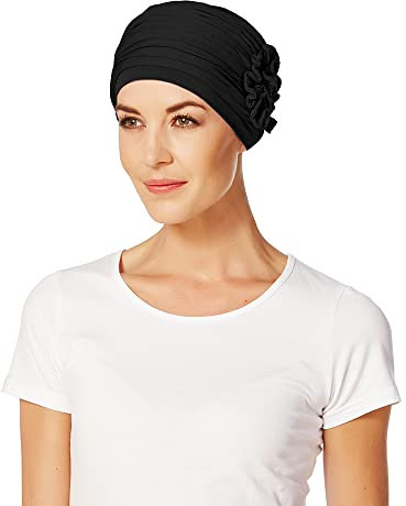 Turban oncologique Lotus en bambou Noir - Taille unique