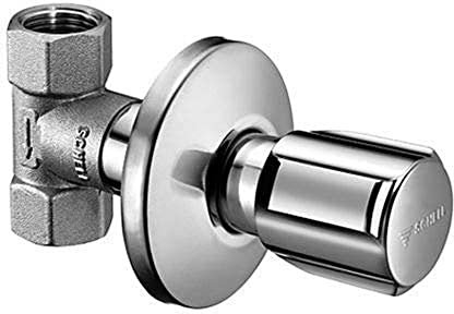 Schell 191140699 Ventil DN 15 ~ Messing Unterputz-Spindelventil mit nichtsteigendem Oberteil mit Absperr-und Regulierfunktion ~ Einbautiefe max. 40 mm, PN 10 bar, chrom
